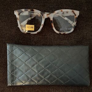 Nicole Miller Tortoiseshell Clear Square Glasses